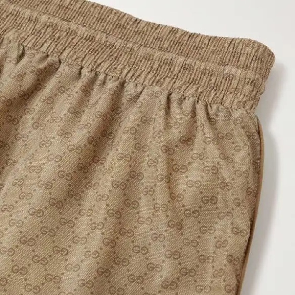 GUCCI
Slim-Fit Mid-Length Logo-Print Striped Swim Shorts - Picture 4 of 11